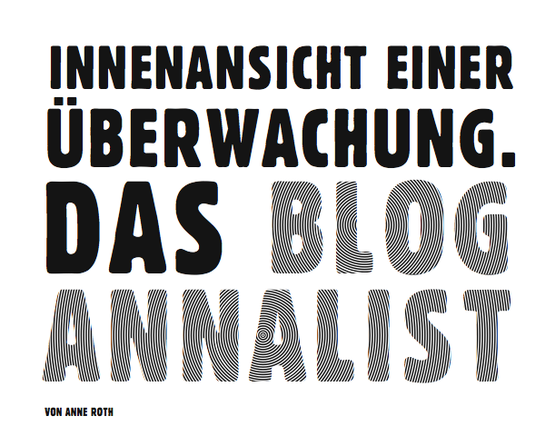 Titel des Kapitels &uuml;ber annalist in Kontrollverluste