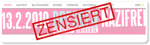 Website Dresden Nazifrei zensiert